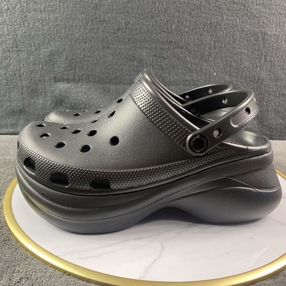 Crocs Classic Platform Bae Clog Black Women’s 8 Euro 38-39 Roomy Fit  New In Bag - Picture 4 of 10